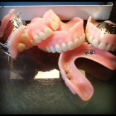 Just before we polish the dentures